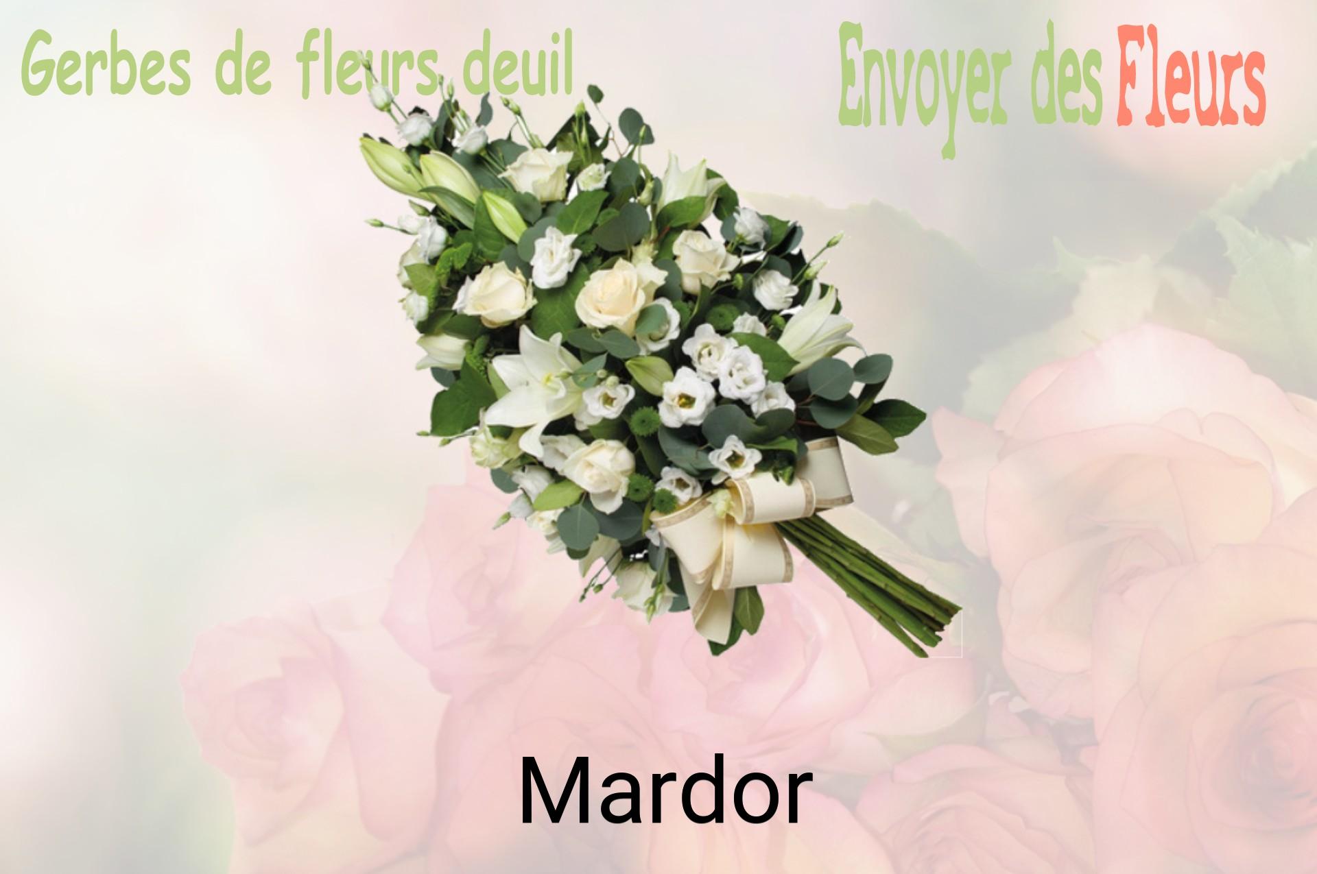 Gerbe de fleurs de deuil livrée à Mardor